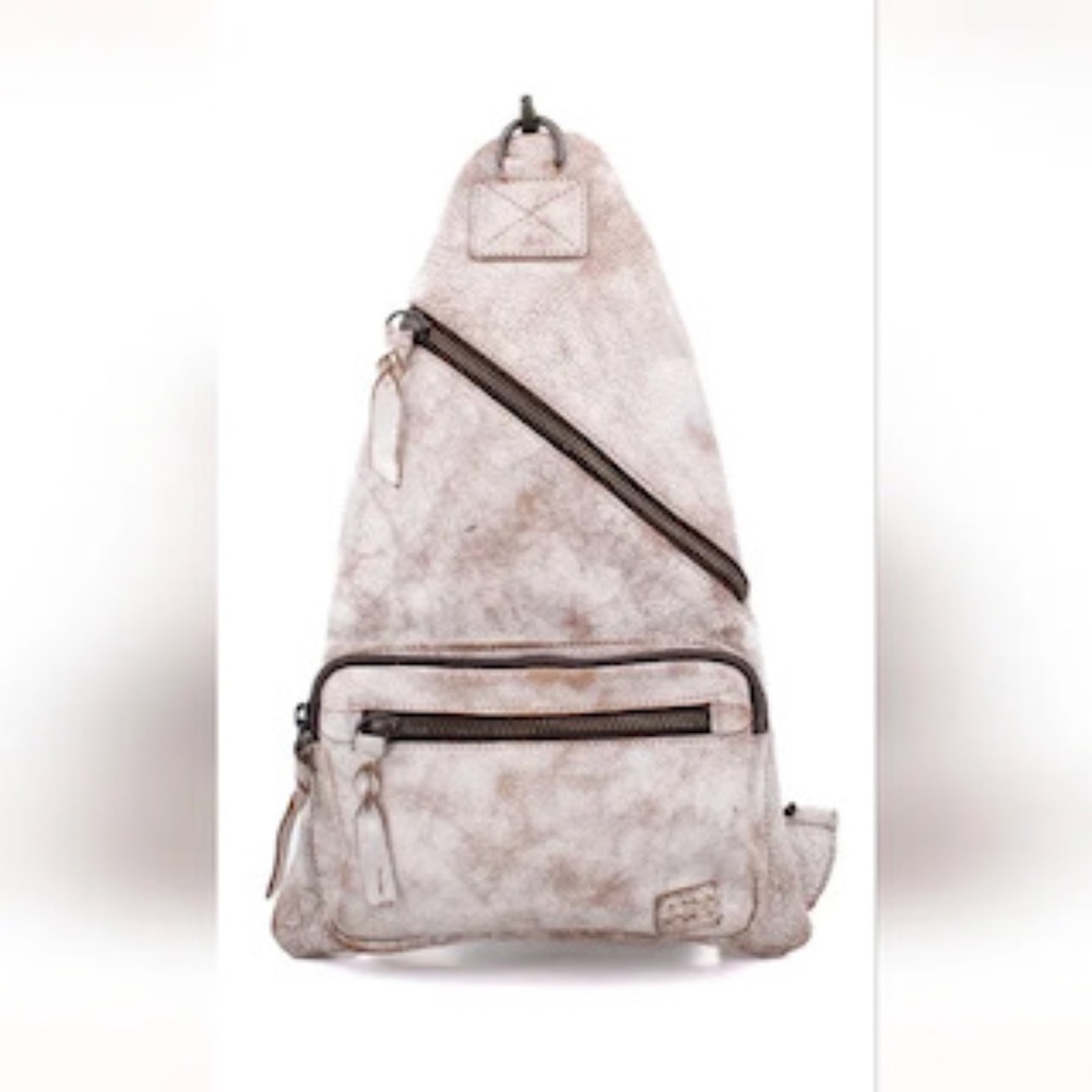 Bed Stu Andie Sling Backpack Bag Purse Nectar Lux White Brown Gold